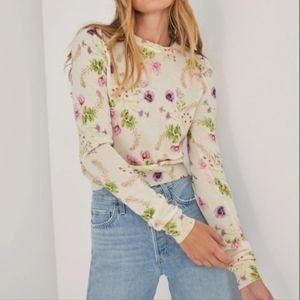 Favorite Daughter, The Sylvia Sweater in Spring Floral, BRAND NEW WITH TAGS, SM